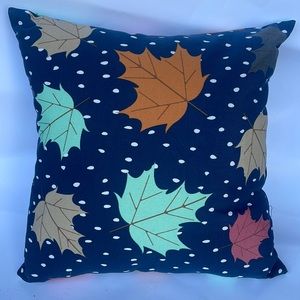 Huntington Homes 16in x 16in Decorative Throw Pillow: Leaves/Fall